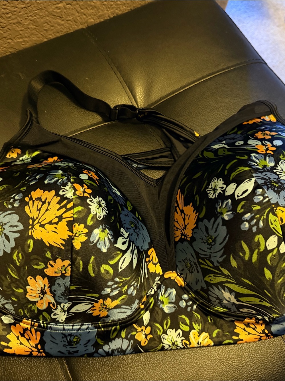 Adore Me Black Satin T-Shirt Bra